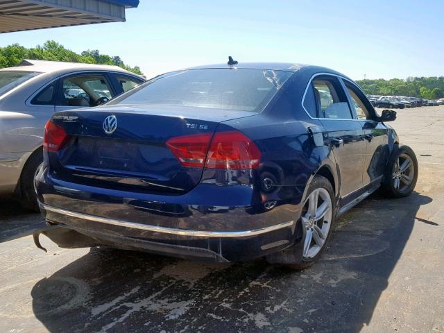 1VWBS7A35FC008944 - 2015 VOLKSWAGEN PASSAT SE BLUE photo 4