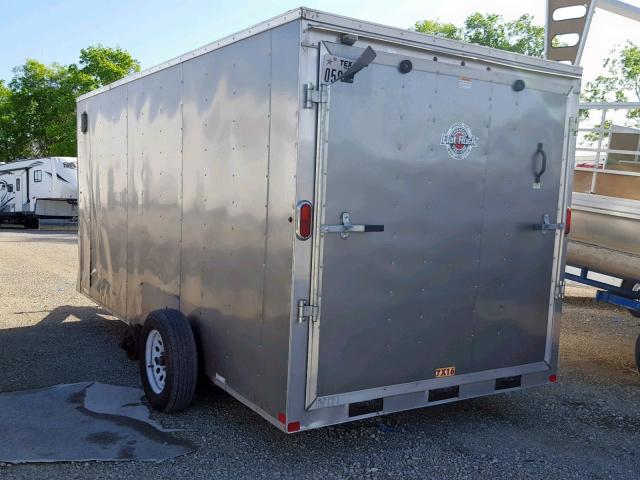 4YMCL1626FT015402 - 2015 CARGO TRAILER SILVER photo 3
