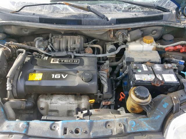 KL1TG59686B540665 - 2006 CHEVROLET AVEO LT BLUE photo 7