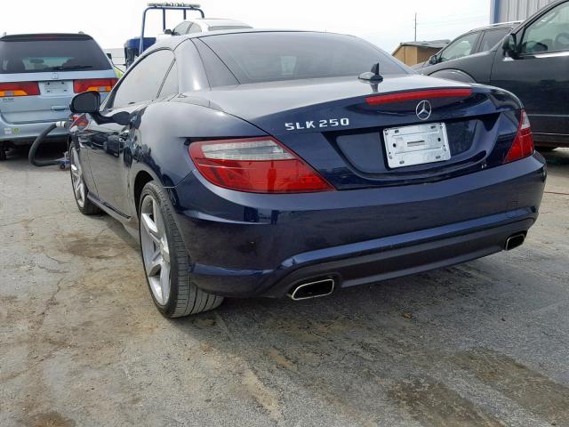 WDDPK4HA0DF051214 - 2013 MERCEDES-BENZ SLK 250 BLUE photo 3