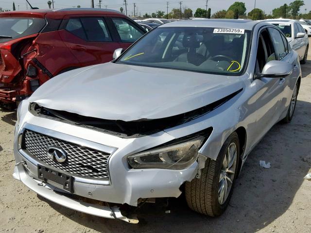 JN1BV7AP2EM683353 - 2014 INFINITI Q50 BASE SILVER photo 2