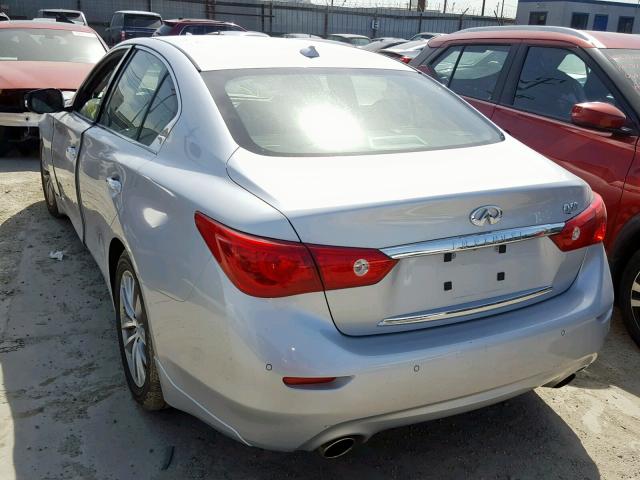 JN1BV7AP2EM683353 - 2014 INFINITI Q50 BASE SILVER photo 3