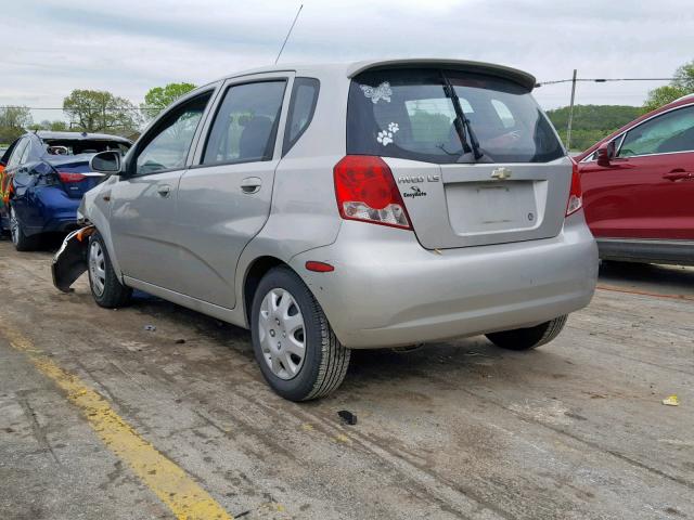 KL1TJ62664B219884 - 2004 CHEVROLET AVEO LS SILVER photo 3