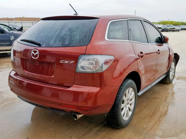 JM3ER2W58A0348129 - 2010 MAZDA CX-7 MAROON photo 4