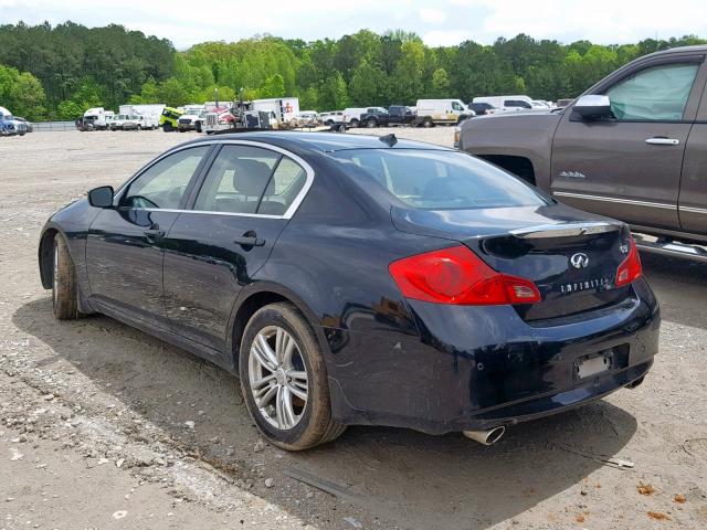 JN1CV6AP1DM718848 - 2013 INFINITI G37 BASE BLACK photo 3