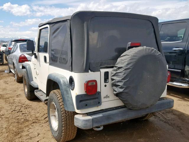 1J4FA49S6YP783292 - 2000 JEEP WRANGLER / WHITE photo 3