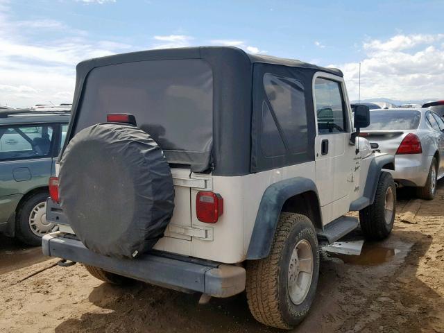 1J4FA49S6YP783292 - 2000 JEEP WRANGLER / WHITE photo 4