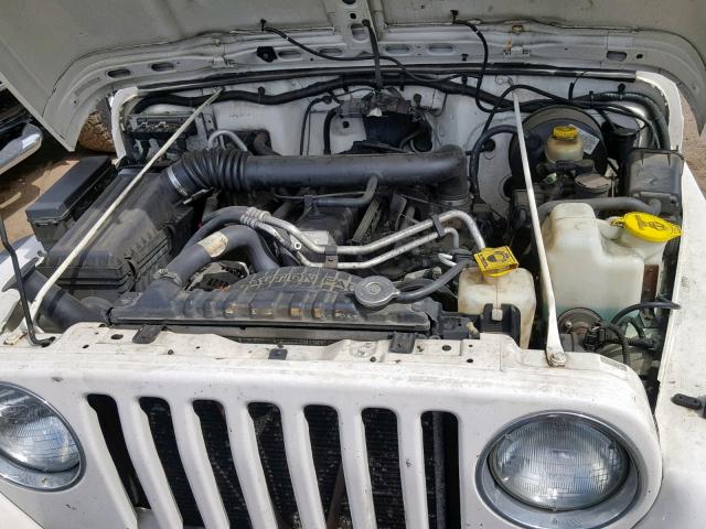 1J4FA49S6YP783292 - 2000 JEEP WRANGLER / WHITE photo 7