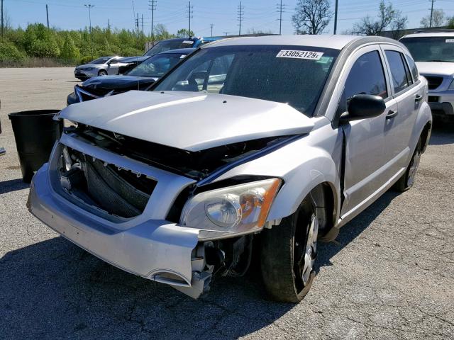 1B3CB1HA9AD587661 - 2010 DODGE CALIBER EX SILVER photo 2