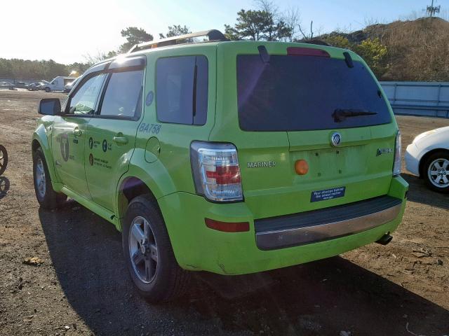 4M2CU29399KJ06341 - 2009 MERCURY MARINER HY GREEN photo 3