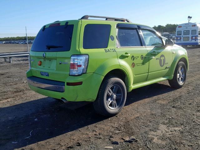 4M2CU29399KJ06341 - 2009 MERCURY MARINER HY GREEN photo 4