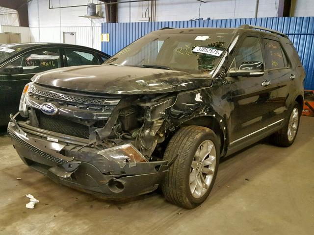 1FM5K8F81EGA54526 - 2014 FORD EXPLORER L BLACK photo 2