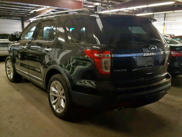 1FM5K8F81EGA54526 - 2014 FORD EXPLORER L BLACK photo 3