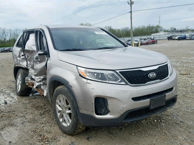 5XYKTCA66EG430038 - 2014 KIA SORENTO LX SILVER photo 1