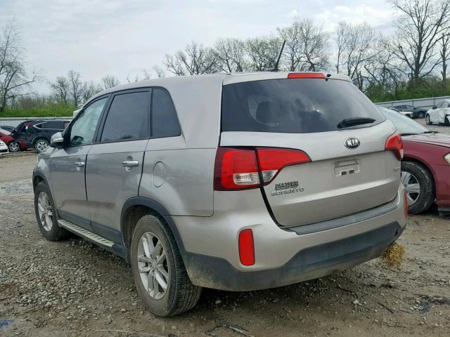 5XYKTCA66EG430038 - 2014 KIA SORENTO LX SILVER photo 3