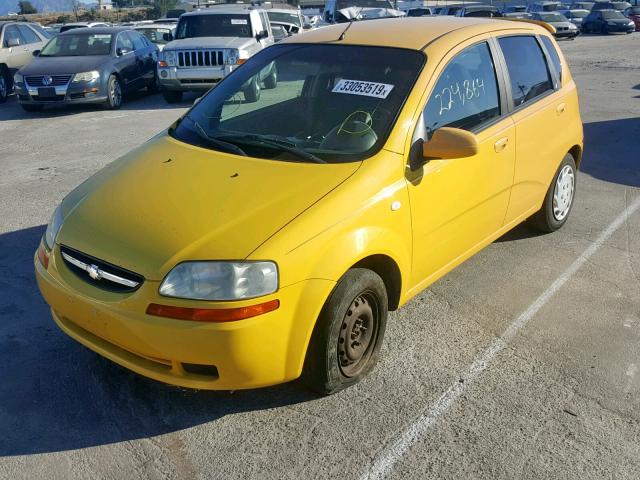 KL1TD66616B543877 - 2006 CHEVROLET AVEO BASE ყვითელი ფოტო 2