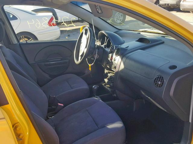 KL1TD66616B543877 - 2006 CHEVROLET AVEO BASE ყვითელი ფოტო 5