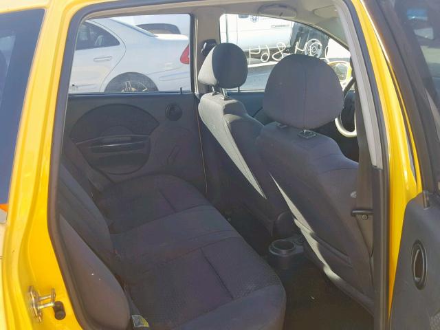 KL1TD66616B543877 - 2006 CHEVROLET AVEO BASE ყვითელი ფოტო 6