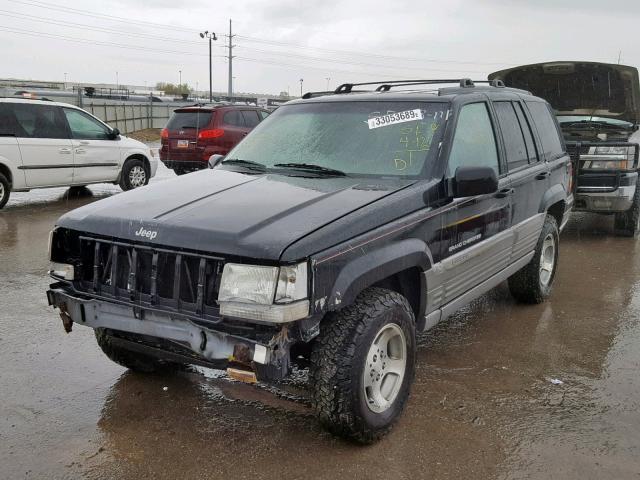 1J4GZ58Y0VC646165 - 1997 JEEP GRAND CHER BLACK photo 2