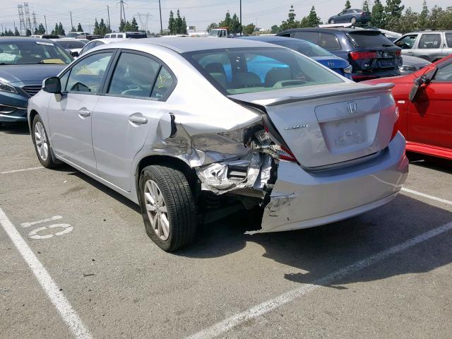 2HGFB2F92CH529716 - 2012 HONDA CIVIC EXL SILVER photo 3