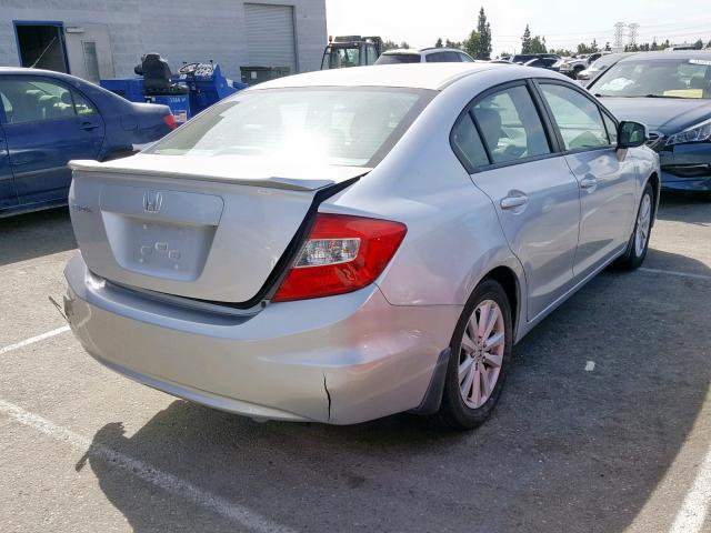 2HGFB2F92CH529716 - 2012 HONDA CIVIC EXL SILVER photo 4