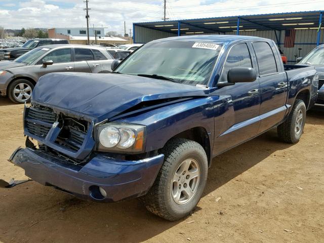 1D7HW48N76S534429 - 2006 DODGE DAKOTA QUA BLUE photo 2