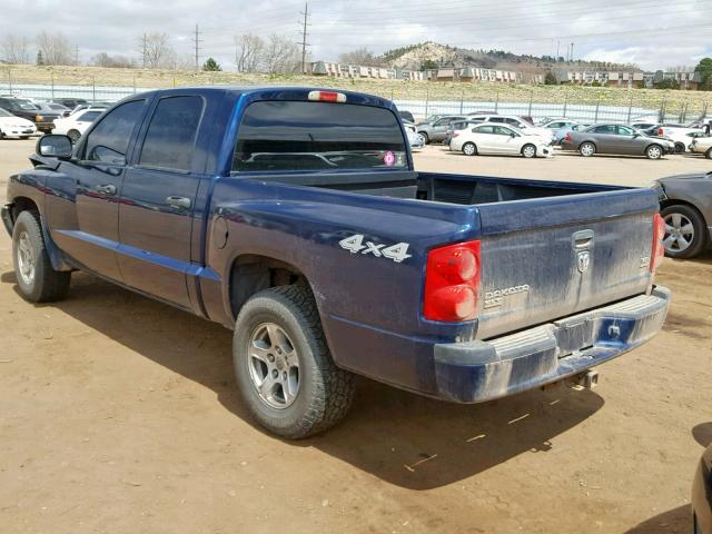 1D7HW48N76S534429 - 2006 DODGE DAKOTA QUA BLUE photo 3