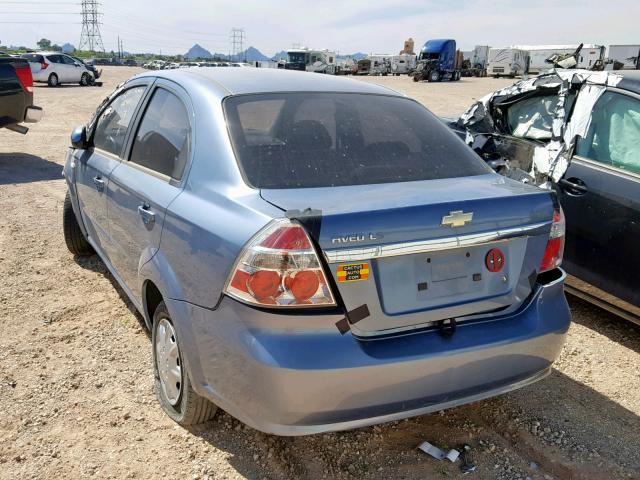 KL1TD56637B158350 - 2007 CHEVROLET AVEO BASE Көк фото 3
