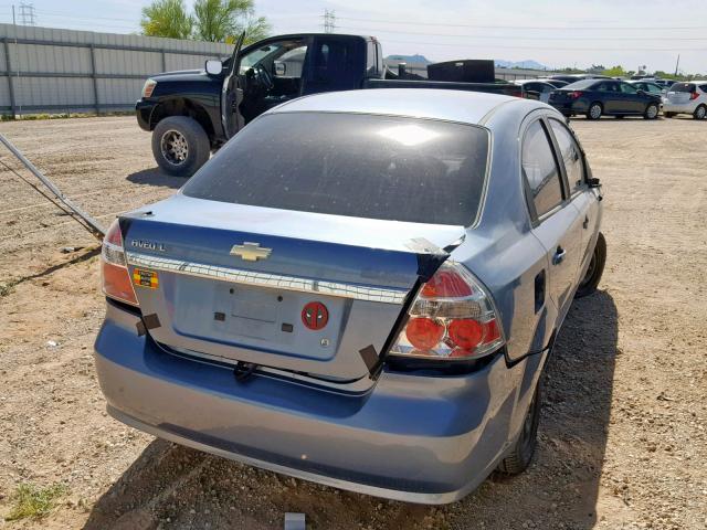 KL1TD56637B158350 - 2007 CHEVROLET AVEO BASE BLUE photo 4