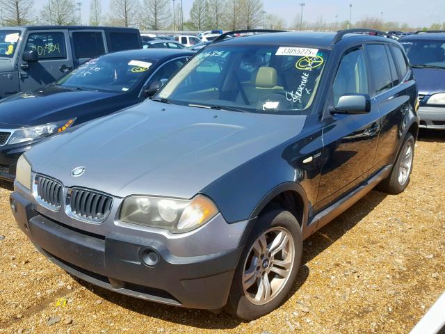 WBXPA93446WD26524 - 2006 BMW X3 3.0I GRAY photo 2