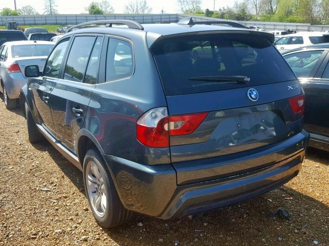 WBXPA93446WD26524 - 2006 BMW X3 3.0I GRAY photo 3