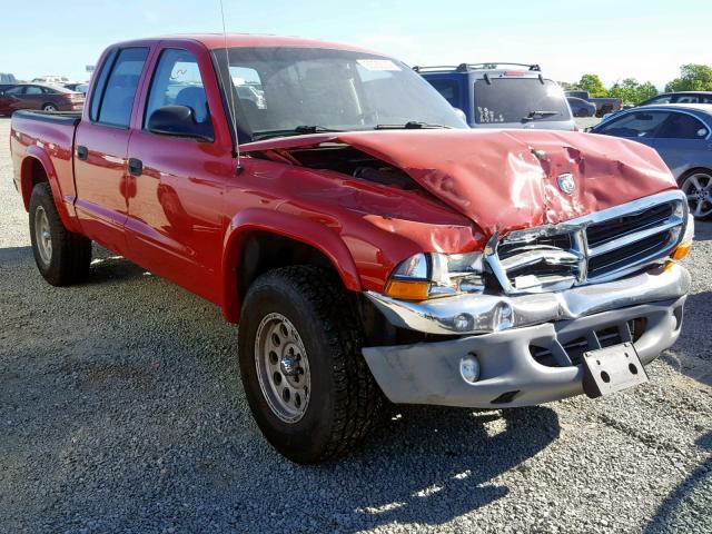 1D7HG48N33S266908 - 2003 DODGE DAKOTA QUA RED photo 1