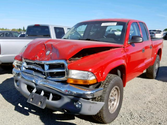 1D7HG48N33S266908 - 2003 DODGE DAKOTA QUA RED photo 2