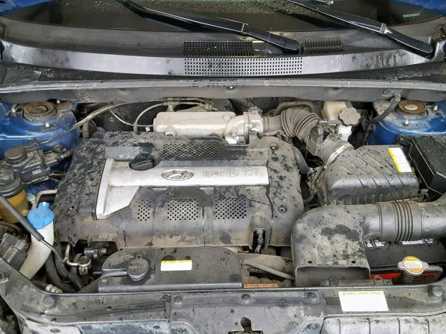 KM8JM12B46U298174 - 2006 HYUNDAI TUCSON GL BLUE photo 7