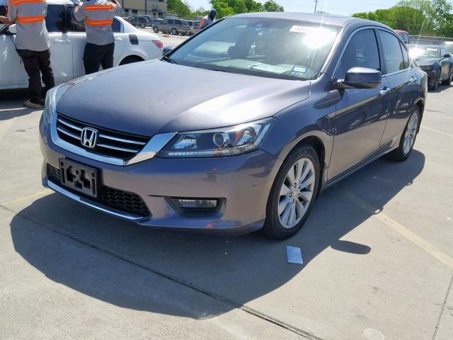 1HGCR2F81FA027286 - 2015 HONDA ACCORD EXL GRAY photo 2