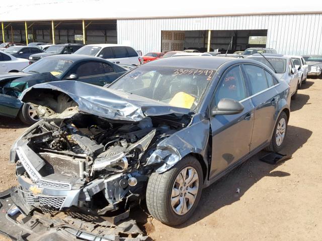 1G1PC5SH2C7211288 - 2012 CHEVROLET CRUZE LS GRAY photo 2