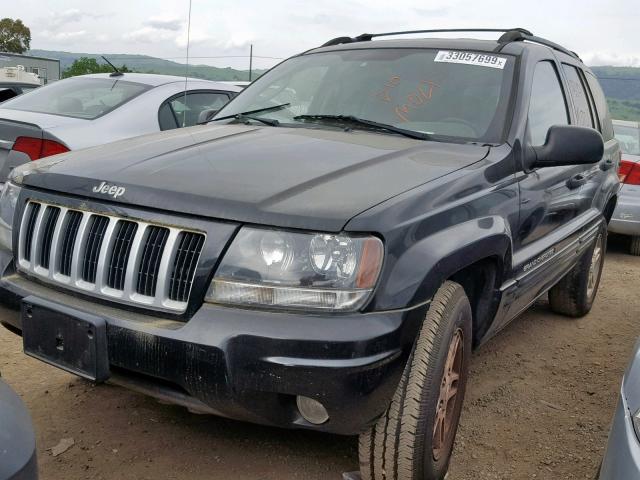 1J4GW48N14C135832 - 2004 JEEP GRAND CHER BLACK photo 2