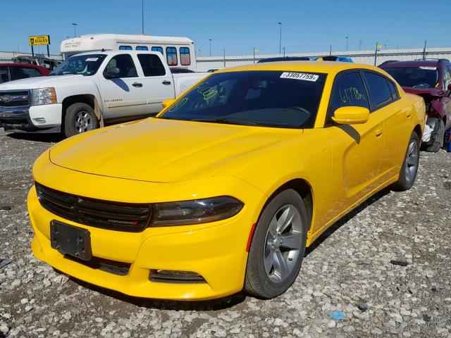 2C3CDXHG2HH563526 - 2017 DODGE CHARGER SX YELLOW photo 2