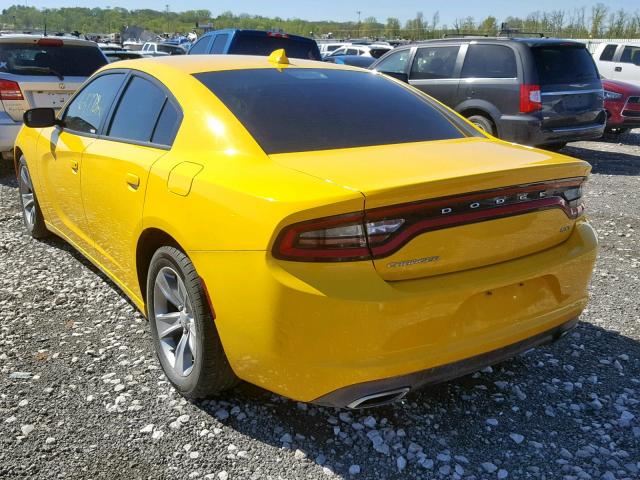 2C3CDXHG2HH563526 - 2017 DODGE CHARGER SX YELLOW photo 3