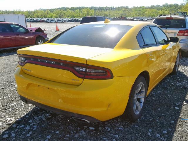 2C3CDXHG2HH563526 - 2017 DODGE CHARGER SX YELLOW photo 4