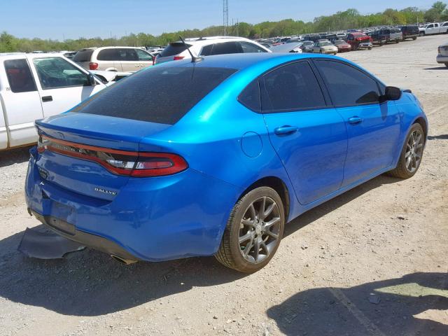 1C3CDFBB3FD405424 - 2015 DODGE DART SXT BLUE photo 4