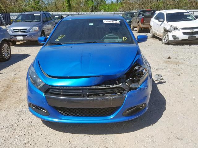 1C3CDFBB3FD405424 - 2015 DODGE DART SXT BLUE photo 9