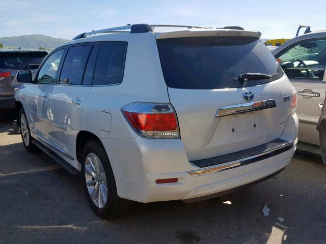 JTEDC3EH6C2006625 - 2012 TOYOTA HIGHLANDER WHITE photo 3