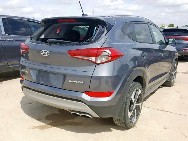 KM8J33A26HU317620 - 2017 HYUNDAI TUCSON LIM GRAY photo 4