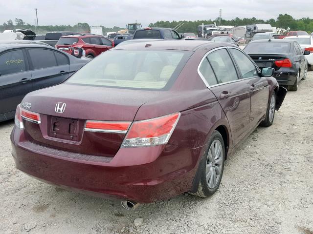 1HGCP2F89CA051210 - 2012 HONDA ACCORD EXL RED photo 4