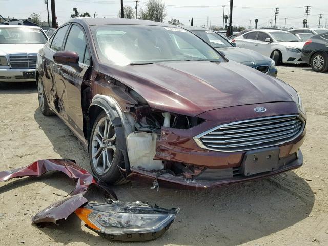 3FA6P0G7XHR141832 - 2017 FORD FUSION S MAROON photo 1