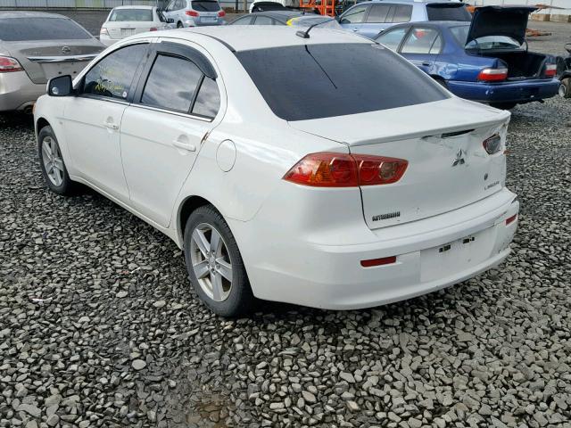 JA3AU26U08U037096 - 2008 MITSUBISHI LANCER ES WHITE photo 3