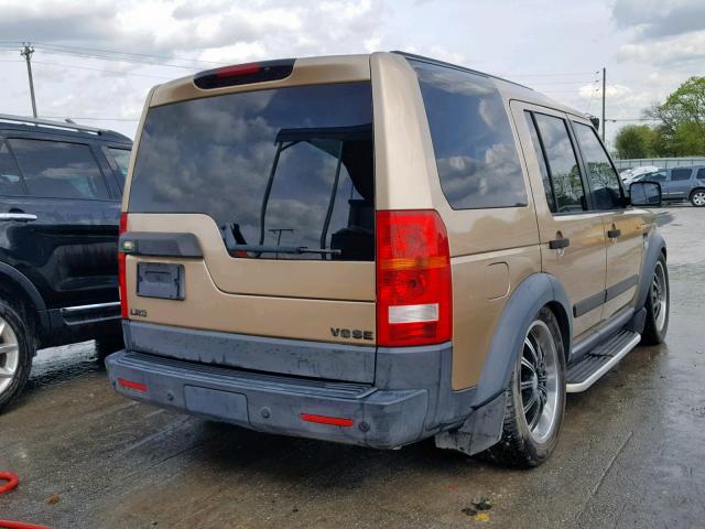 SALAA25415A304862 - 2005 LAND ROVER LR3 GOLD photo 4