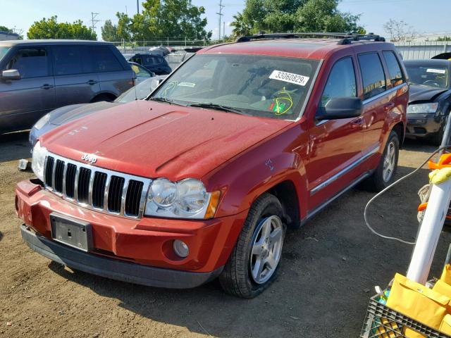 1J8HS58N46C113041 - 2006 JEEP GRAND CHER MAROON photo 2