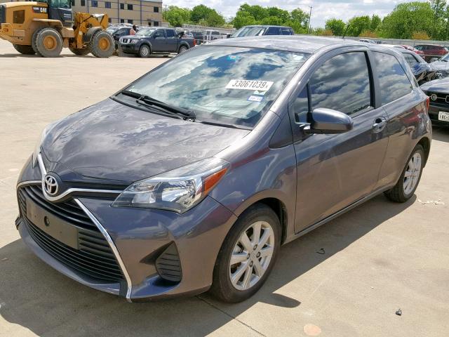 VNKJTUD36GA057127 - 2016 TOYOTA YARIS L GRAY photo 2